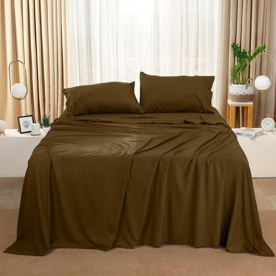 Bedding Queen Sheet Set 4 Piece Bed Sheets For Queen Size Bed, Hotel Luxury, Extra Soft, Cooling Bed Sheets - Wrinkle, And Fade Resistant (White)