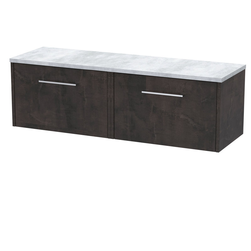 Juno 120.5cm Double Bathroom Vanity Base Only, Metallic Slate