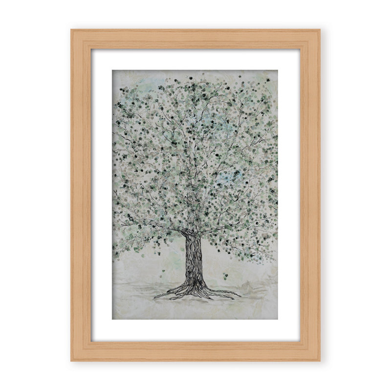 Nature Inspired "Lush Renewal" Canvas Wall Art By , 24" H x 16" W, Framed Matted Print, Black