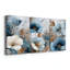 "Blue Floral", reproduction d'art sur toile abstraite (ensemble de 3)-1453189416