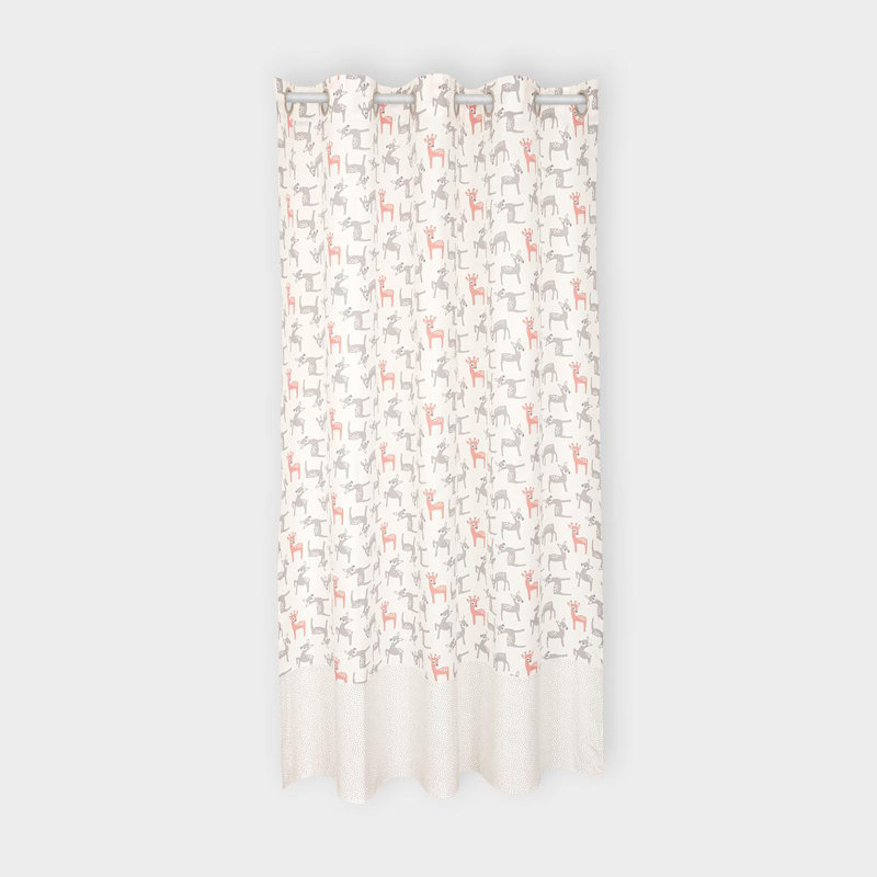 Kleine Rehkitze Cotton Room Darkening Curtain Pair, 135cm Width x 170cm Drop