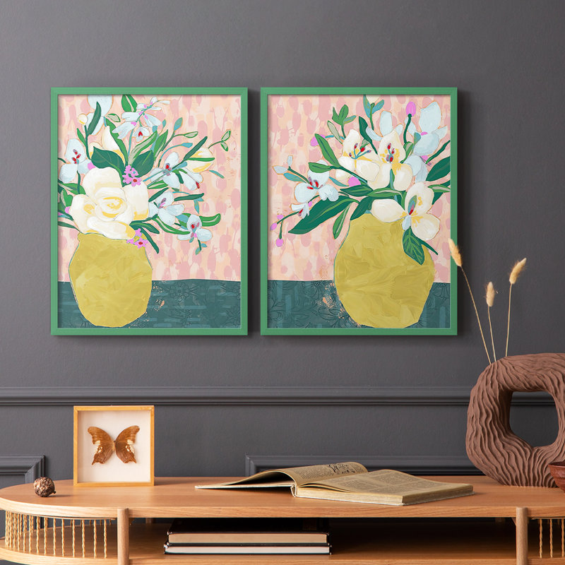 Arrangement à motifs I - impression encadrée de qualité supérieure - prête à être accrochée - aucun clou requis - aucun clou requis