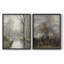 «Vintage Landscape XIX», 2 pièces sur papier-956793847-956793846