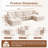 Boneless 137" Cloud Couch for Living Room, Modular Sectional Sofa with Plush U Shaped Big Comfy Upholstered Couches with Deep Seat, Compression, No Assembly Required-1555002053