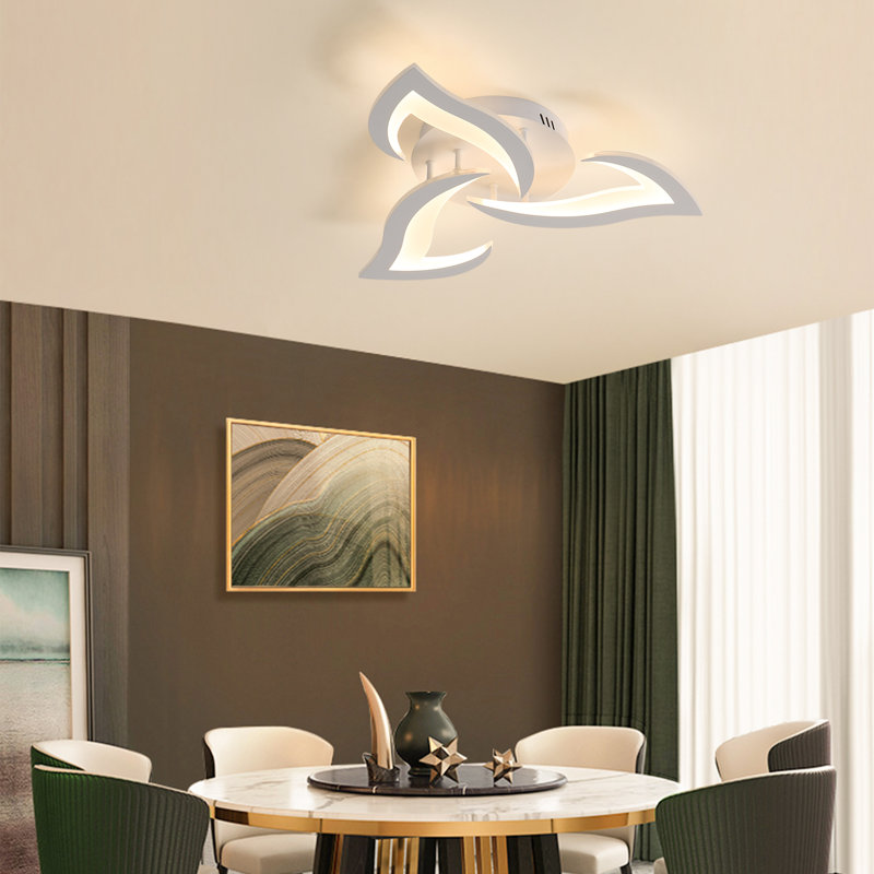 Brianie 33W 3-Head Led Flush Mount Ceiling Light, White, Warm Light 3000K