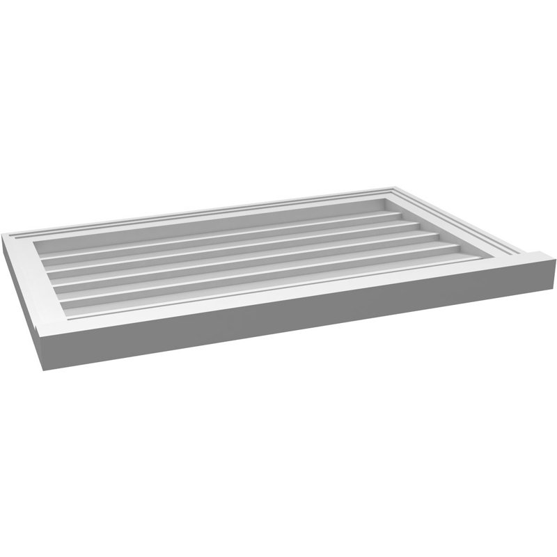 Cadre de seuil Brickmould, brun clair apprêté, H 20 po x l 32 po x P 2 po