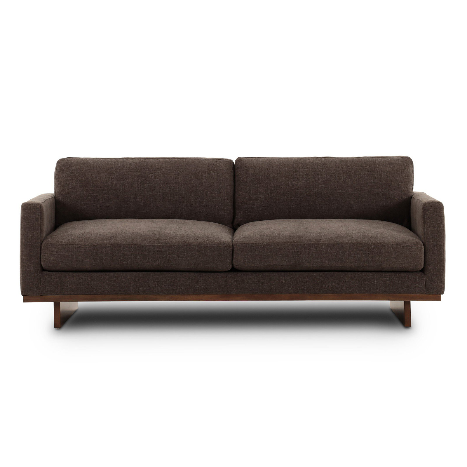 Menades 84'' Upholstered Sofa, Landale Charcoal, Weathered Sepia
