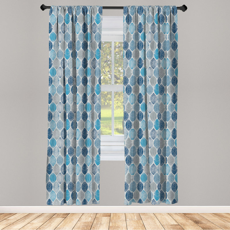 Semi-Sheer Rod Pocket Curtain Panels, 28" x 95"