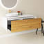 Meuble-lavabo mural simple avec plateau en marbre Eryk