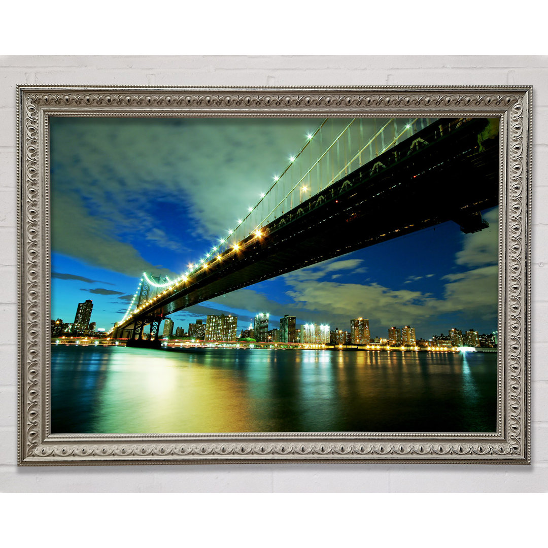 New York Brooklyn Bridge von unten - Einzelne Bilderrahmen Kunstdrucke