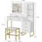 Makeup Vanity With Mirror & Lights & Led Bulbs-197270601