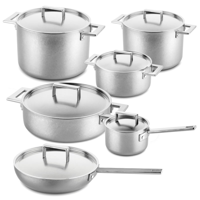 Attiva Pewter 12 Pcs Set Stainless Steel