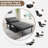 4-In-1 Multi-Function Folding Ottoman Breathable Linen Couch Bed With Adjustable Backrest & Pillow-541366464