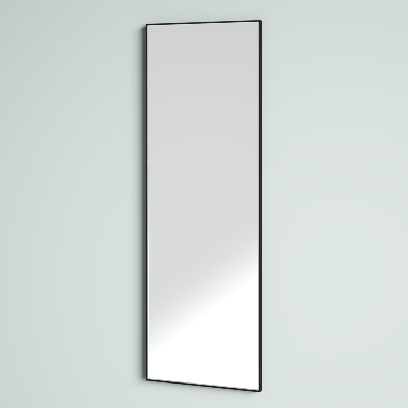Foran Flat Mirror, Black, 60" H x 20" W