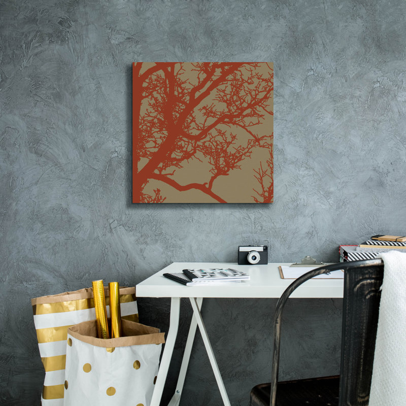 «Cinnamon Tree 4» par Erin Clark, art mural sur toile, H 18 po x l 18 po x P 0,75 po