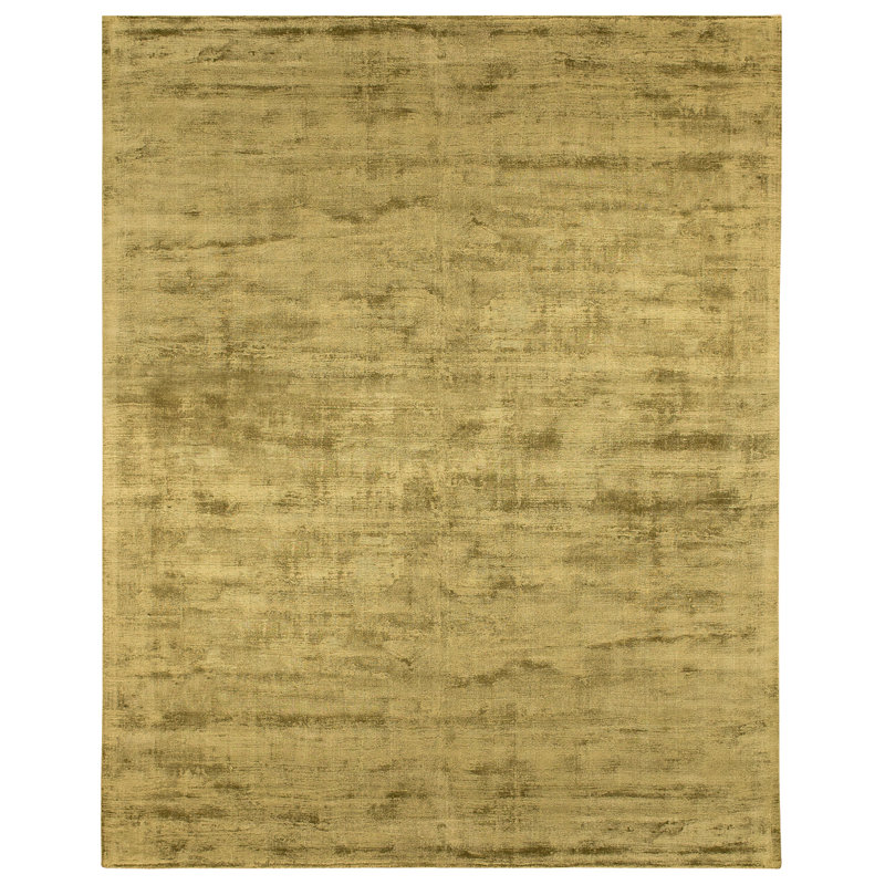 Tapis bronze tissé à la main Modernist, Rectangle 6 pi x 9 pi