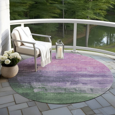 Machine Washable Indoor/Outdoor Claudian ACN1476 Lavender Rug