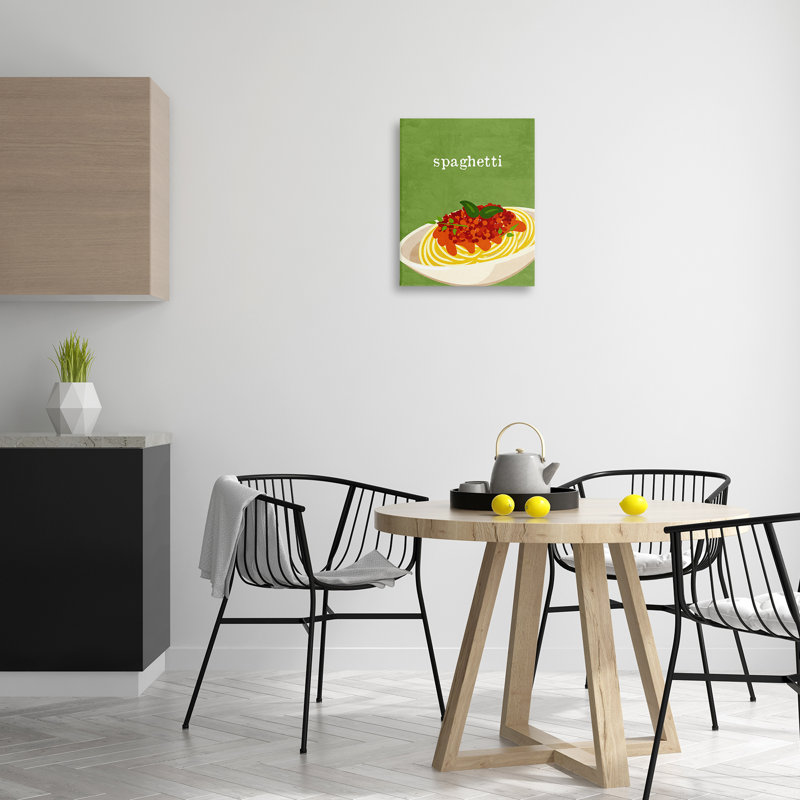 Toile Spaghetti Italian Cuisine, conception de Kim Allen, H 20 po x l 16 po