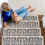 Tapis d'escalier marocain blanc / gris