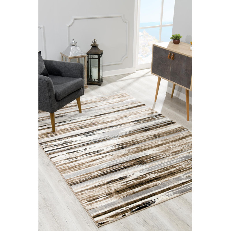 Barrville Abstract Indoor Rug, Rectangle 5'3" x 7'7"