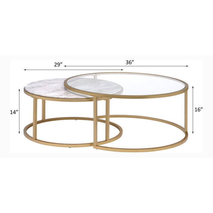 Mercer41 Anyan Frame Coffee Table Set & Reviews | Wayfair