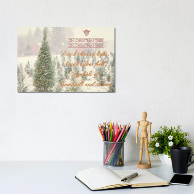 Holiday Messages II 1 Piece Wrapped Canvas Wall Art