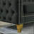3-seater + 2-seater Combination sofa.BLACK VELVET