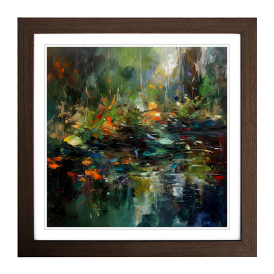 Pond Abstract Expressionism 1 Piece Single Picture Frame Wall Art