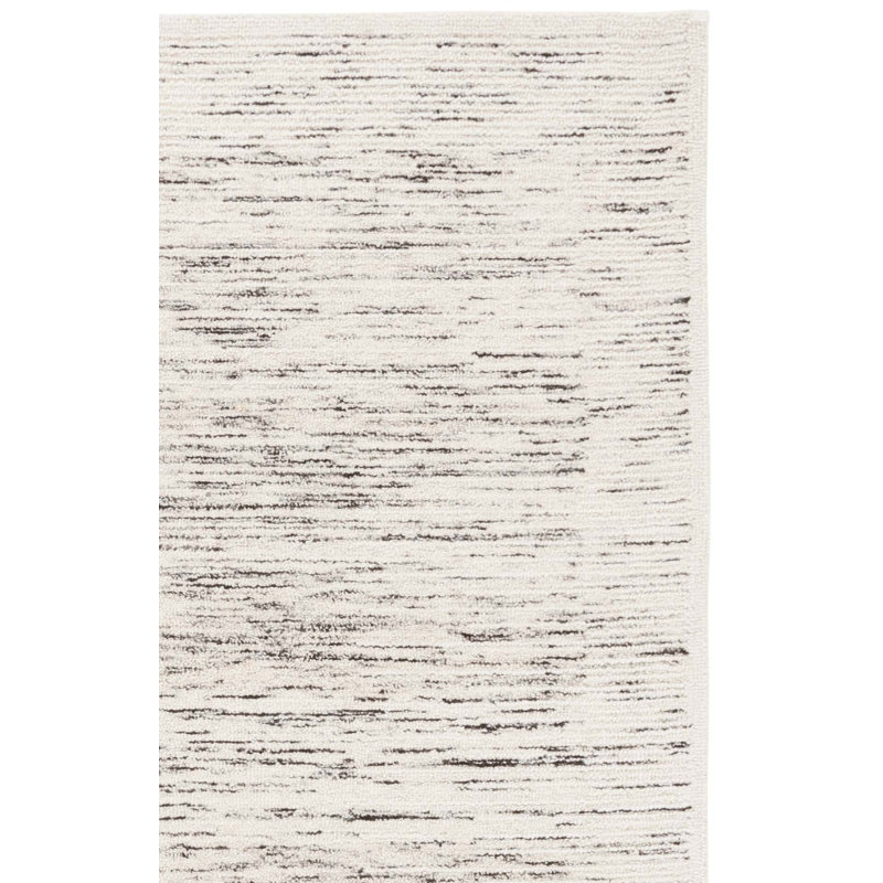 Pne806 Hand Tufted Wool/Cotton/Latex Abstract Rug in Natural/Ivory, Rectangle 8' x 10'