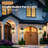 24" Extra Large Outdoor Wall Light 2 Packs, Black Exterior Lighting Fixtures Outdoor Porch Lantern Wall Mounted, Waterproof Modern Outside Wall Sconce, E12 3-light Coach Lamp For House Patio Garage