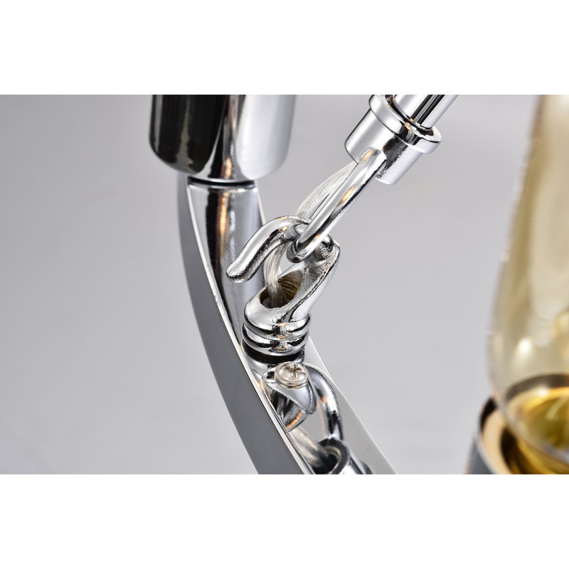 Jamii-Elle 12 - Light Wagon Wheel Chandelier, Chrome