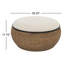 Repose-pieds de rangement rond 36,25 po Emily