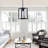 1-Light Dimmable Black Cage Single Pendant Light