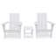 Ensemble de chaises et de chaises Adirondack d'extérieur en PEHD LuXeo Arcadia, 3 pièces-88097495