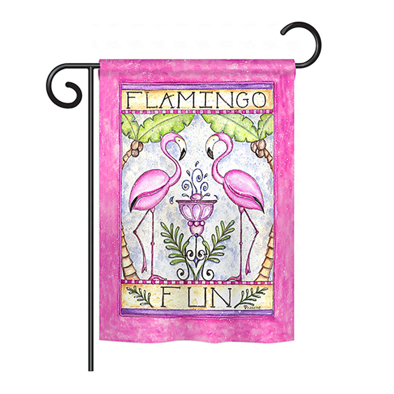 Drapeau de maison Tejeda Flamingo, H 40 po x l 28 po