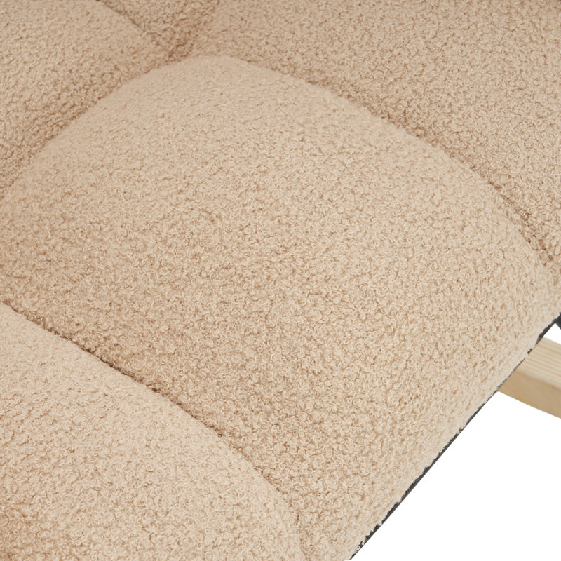 Chaise berçante Jeiny, Crème, crème