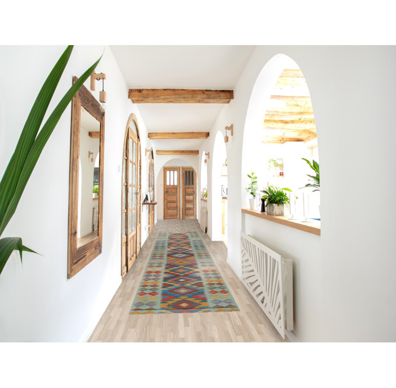 Tapis de couloir kilim à plat 3 x 16