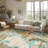 Large Living Room Area Rug Soft Abstract Farmhouse Rugs For Bedroom Under Dining Table-2140050882