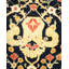 Tapis unique en laine noué à la main 8 pi 10 po x 11 pi 10 po nouvel âge Setayesh - brun / bleu marine / rouge
