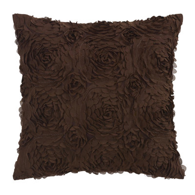 Roses Ruffled Throw Pillow
