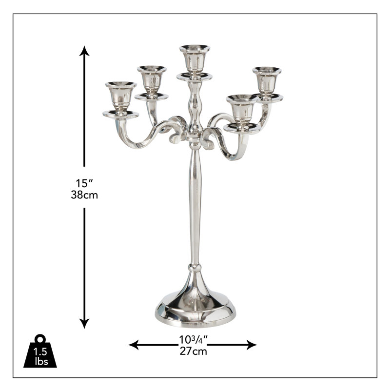 Hampton 15'' H Tabletop Candelabra