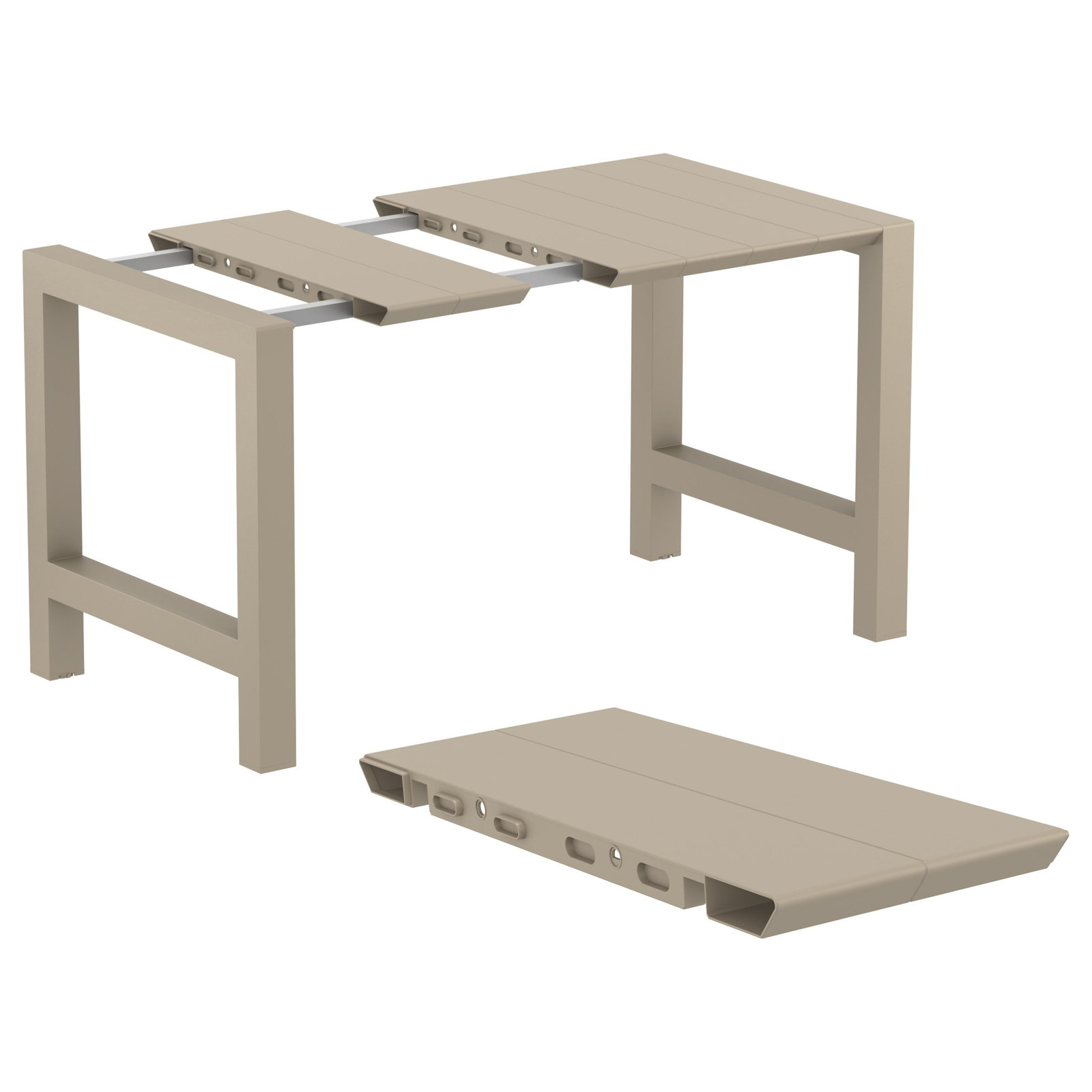 Farrah 39 " Extendable Patio Bar Table, Taupe