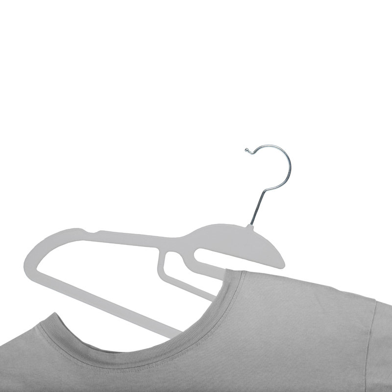  Cintre en plastique ultime antidérapant pour robe / chandail / chandail, Gris