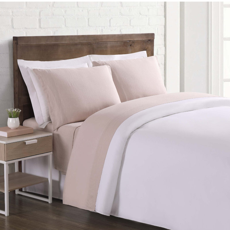 Ensemble de draps en lin Nena Aybar, Rougir, Ensemble de draps pour très grand lit californien