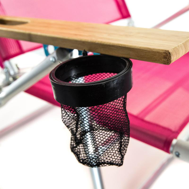 Ostrich The Altitude 3N1 High Back Outdoor Beach Lounge Chair w/Footrest, Pink, Pink