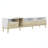 Versatile Media Console Table with Multiple Shelves and Drawers for Living Room