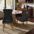 Traditional Velvet Wingback Tufted Solid Wood Upholstered Dining Chairs With Lion Head Pull Ring-708755281