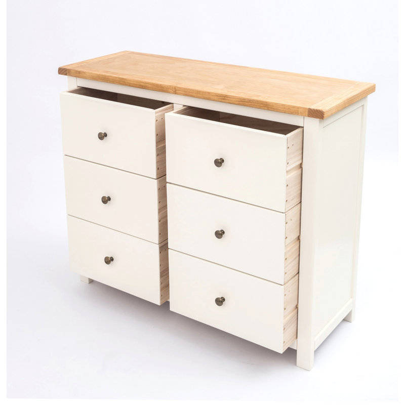 Yahya 110 cm W Chest of 6 Drawers