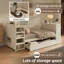 Lit avec rangement et bureau multifonctionnel