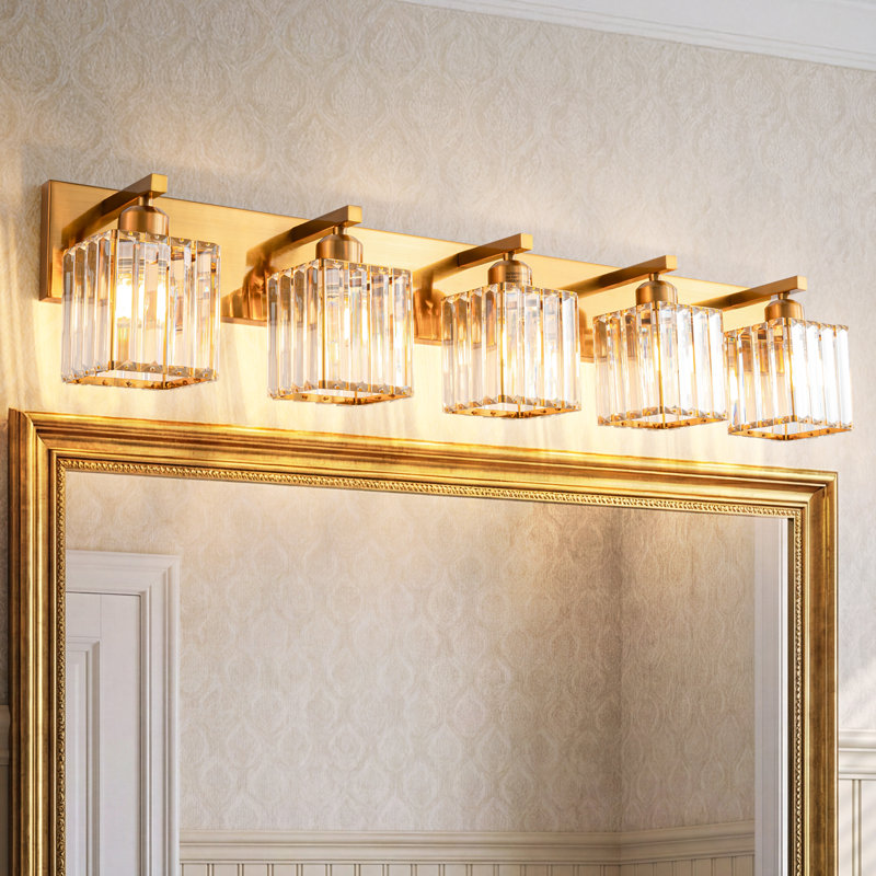 Lanceton Dimmable Vanity Light, Gold, 5 Lights